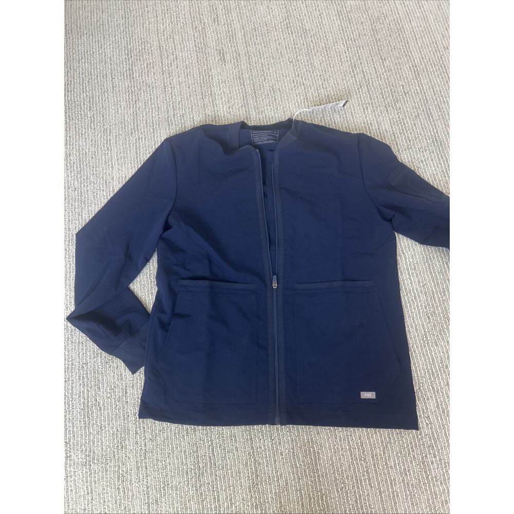 Figs Technical Collection Zapote Jacket Men M Scrubs Navy Full Zip Healthcare - Picture 11 of 13